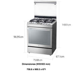 Marca: LG, ESTUFAS A GAS, Estufa a Gas LG 5.4 cu.ft. | EasyClean - Gris