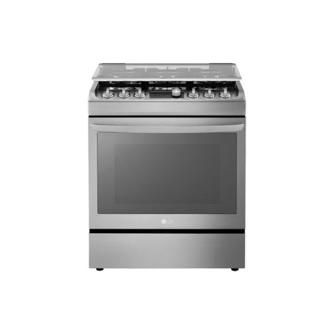 Marca: LG, ESTUFAS A GAS, Estufa a Gas LG 5.4 cu.ft. | EasyClean | Triple Flama UltraHeat - Gris