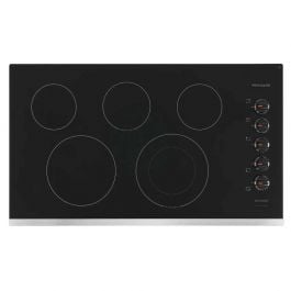 Estufa empotrable eléctrica Frigidaire 36'' | 5 Quemadores | Superficie de vidrio cerámico | Negro