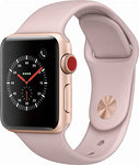 Apple Watch Series 3 - GPS - Gold Aluminum Case with Pink Sand Sport Band - 38mm - MQKW2LL/A (Renewed)