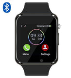 Smart Watch Bluetooth Fitness Tracker, Qidoou Android iOS Compatible Smartwatch of SIM SD Card Slot, Waterproof Pedometer Sleep Calorie Monitor Call/Message Music Clock for Kids Men Women (Black)