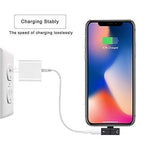 Raytine Headphone Adapter for iPhone X/XS/XS MAX/XR/8/ 8Plus/ 7/7 Plus Headset Adaptor Splitter Mini Earphone Connector Convertor 2 in 1 Accessories Cables Call Charge Music Wire Control - Blackout