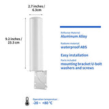 High Gain 10-12dBi Dual SMA Male 698-2700 MHz 3G/4G LTE Omni-Directional Outdoor Pole/Wall Mount Antenna for Mobile Cell Phone Cellular 4G LTE Router Modem Gateway
