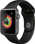 Apple Watch Series 3 (GPS), 42mm Space Gray Aluminum Case with Black Sport Band - MQL12LL/A (Renewed)