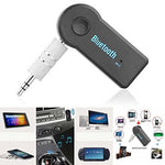 JahyShow Bluetooth Receiver, Portable 3.5mm Streaming Car A2DP Wireless Bluetooth AUX Audio Music Receiver Adapter with Microphone for iPhone Samsung Android Cell Phones