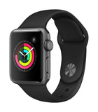 Apple Watch Series 3 (GPS, 38mm) - Space Gray Aluminium Case with Black Sport Band