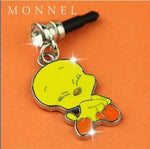 Ip387b Cute Tweety Bird Cell Phone Charm Dust Proof Plug Cover fit for iPhone Android ear jack 3.5mm