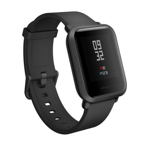 Amazfit Bip Smartwatch by Huami with All-Day Heart Rate and Activity Tracking, Sleep Monitoring, GPS, Ultra-Long Battery Life, Bluetooth, US Service and Warranty (A1608 Black)