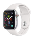 Apple Watch Series 4 (GPS + Cellular, 40mm) - Silver Aluminum Case with White Sport Band