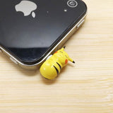 ZOEAST(TM) Cute Pikachu Stitch Dust Plug 3.5mm Phone Plug Headphone Jack Earphone Cap Ear Cap Plug Charm Compatible with iPhone 5 5S SE 6 6S Plus Ipad 2 3 4 Mini Ipod (Sleeping Pikachu)