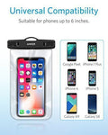 Anker Universal Waterproof Case, IPX8 Waterproof Phone Pouch Dry Bag for iPhone X / 8 / 8 Plus, Samsung Galaxy S8 / S7, Samsung Note Series, Google Pixel 2, up to 6 Inches—2 Pack