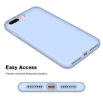 iPhone 8 Plus Case, iPhone 7 Plus Case, Anuck Soft Silicone Gel Rubber Bumper Case Microfiber Lining Hard Shell Shockproof Full-Body Protective Case Cover for iPhone 7 Plus /8 Plus 5.5" - Light Blue