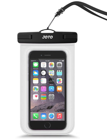 JOTO Universal Waterproof Pouch Cellphone Dry Bag Case for iPhone Xs Max XR XS X 8 7 6S Plus, Samsung Galaxy S9/S9 +/S8/S8 +/Note 8 6 5 4, Pixel 3 XL Pixel 3 2 HTC LG Sony Moto up to 6.0" –Clear