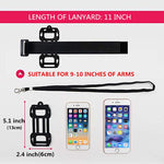 Outdoor Sports Cell Phone Lanyard,Running Silicone Soft Phones Carrier Around Neck Strap Case for Phone 5s/6/6s/7/8 and Most Smartphones (Black)