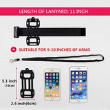 Outdoor Sports Cell Phone Lanyard,Running Silicone Soft Phones Carrier Around Neck Strap Case for Phone 5s/6/6s/7/8 and Most Smartphones (Black)