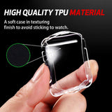 smiling Apple Watch 4 Clear Case with Buit in TPU Screen Protector 44mm- All Around Protective Case High Definition Clear Ultra-Thin Cover Apple iwatch 44mm Series 4 (2 Pack)