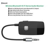 Golvery Bluetooth Receiver (Advanced Bluetooth 4.2, A2DP) - Portable Wireless Audio Adapter with 3.5 mm Jack - Enjoy HiFi Music for Home Audio Streaming or Car Kits Stereo System