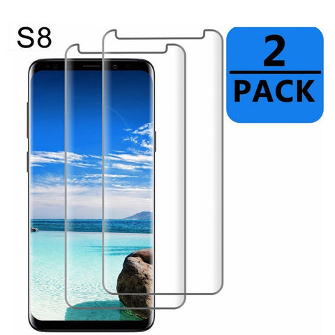 Samsung Galaxy S8 Screen Protector [2-Pack], OLINKIT [Case-Friendly] Tempered Glass Screen Protector for Samsung Galaxy S8 - (Clear)