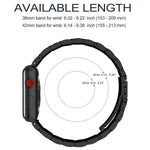 Fullmosa Compatible Apple Watch Band 42mm 44mm 38mm 40mm, Stainless Steel Metal for Apple Watch Bands, 42mm 44mm Black