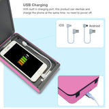 Smart Phone UV Sanitizer Portable UV Light Cell Phone Sterilizer Cleaner Aromatherapy Function Disinfector with USB Charging for iPhone Android Smart Phone Toothbrush Jewelry Watches-Pink