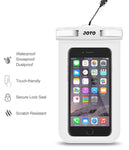 JOTO Universal Waterproof Pouch Cellphone Dry Bag Case for iPhone XS Max XR XS X 8 7 6S Plus, Samsung Galaxy S9/S9 +/S8/S8 +/Note 8 6 5 4, Pixel 3 XL Pixel 3 2 HTC LG Sony MOTO up to 6.0" –White