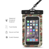 JOTO Universal Waterproof Pouch Cellphone Dry Bag Case for iPhone XS Max XR XS X 8 7 6S Plus, Samsung Galaxy S9/S9 +/S8/S8 +/Note 8 6 5 4, Pixel 3 XL Pixel 3 2 HTC LG Sony MOTO up to 6.0" -Camo