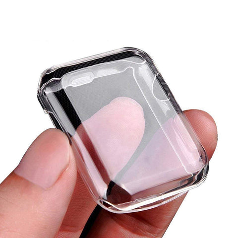 Julk Series 3 38mm Case for Apple Watch Screen Protector, iWatch Overall Protective Case TPU HD Clear Ultra-Thin Cover for Apple Watch Series 3 (38mm)(2-Pack)