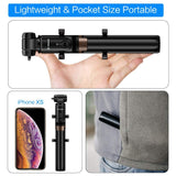 YOKKAO Upgraded Waterproof Selfie Stick Bluetooth Tripod Selfie Stick Extendable for iPhone Xs MAX iPhone 8 iPhone 8 Plus iPhone 7 Plus Galaxy Note S9 Plus S8 S7 S6 Huawei