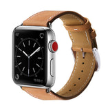 MARGE PLUS Compatible with Apple Watch Band 42mm 44mm, Genuine Leather Replacement Band Compatible with Apple Watch Series 4 (44mm) Series 3 Series 2 Series 1 (42mm) Sport and Edition, Brown