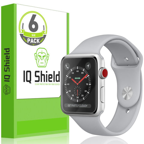 Apple Watch Screen Protector (38mm)(Apple Watch Nike+, Series 3/2/1 Compatible)[Ultimate](6-Pack), IQ Shield LiQuidSkin Full Coverage Screen Protector [HD Clear Anti-Bubble Film]