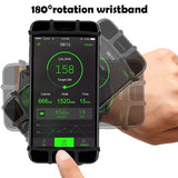 Matone Wristband for iPhone X/8/8 Plus/7/7 Plus/6/6S Plus, 180° Rotatable Phone Holder Forearm Armband Ideal for Jogging Running Compatible with Samsung Galaxy S8/S7 & 4.0"-5.5" Smartphone (Black)