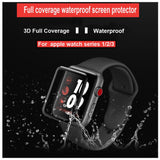 KINPEI for Apple Watch Series 3/2/1 Screen Protector 42mm [2Pack][3D Tempered Glass Full Coverage][Scratch Resistant][Waterproof] Tempered Glass Film for Apple iWatch (42mm)