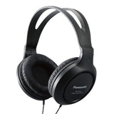 Panasonic Headphones RP-HT161-K Full-Sized Over-the-Ear Lightweight Long-Corded (Black)