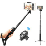 Selfie Stick, UBeesize Extendable Monopod with Tripod Stand and Wireless Shutter Remote, Compatible with iPhone, Samsung, Other Android Phones, Digital Cameras and GoPro