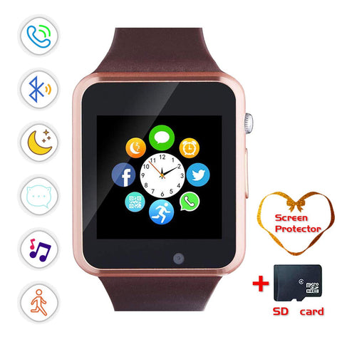 Smartwatch, Bluetooth Smart Watch and Cell Phone Watch with Card SIot Bluetooth Call\Camera\Music Player Watch Compatible for Android and iOS Phones Women and Men