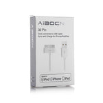 Aibocn MFi Certified 30 Pin Sync and Charge Dock Cable for iPhone 4 4S / iPad 1 2 3 / iPod Nano/iPod Touch - White