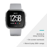 Fitbit Versa Smart Watch, Gray/Silver Aluminium, One Size (S & L Bands Included)