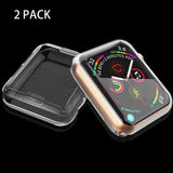 [2-Pack] Julk Case for Apple Watch Series 4 Screen Protector 40mm, 2018 New iWatch Overall Protective Case TPU HD Clear Ultra-Thin Cover for Apple Watch Series 4 (40mm)