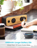 AOMAIS Life Bluetooth Speakers, 30W Loud Wood Home/Outdoor Wireless Speaker,2 Woofer&2 Tweeters for Super Bass Stereo Sound,66 Ft Bluetooth V4.2 and 12H Playtime, 3 EQ Modes [Classic, Surround, Party]