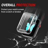 smiling Apple Watch 4 Clear Case with Buit in TPU Screen Protector 44mm- All Around Protective Case High Definition Clear Ultra-Thin Cover Apple iwatch 44mm Series 4 (2 Pack)