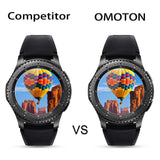 OMOTON Tempered Glass Screen Protector Compatible Samsung Gear S3 / Galaxy Watch 46mm [3 Pack]