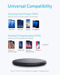 Anker Wireless Charger, 10W Qi-Certified Wireless Charging Pad, Compatible iPhone Xs Max/XR/XS/X/8/8Plus, 10W Fast-Charging Galaxy S10/S9/S9+/S8/Note 9 (No AC Adapter, 3ft Cable Included)