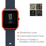 Amazfit BIP smartwatch by Huami with All-Day Heart Rate and Activity Tracking, Sleep Monitoring, GPS, 30-Day Battery Life, Bluetooth (Red)