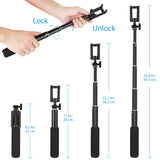 Selfie Stick, UBeesize Extendable Monopod with Tripod Stand and Wireless Shutter Remote, Compatible with iPhone, Samsung, Other Android Phones, Digital Cameras and GoPro