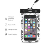 JOTO Universal Waterproof Pouch Cellphone Dry Bag Case for iPhone Xs Max XR XS X 8 7 6S Plus, Samsung Galaxy S9/S9 +/S8/S8 +/Note 8 6 5 4, Pixel 3 XL Pixel 3 2 HTC LG Sony Moto up to 6.0" -Grey Camo