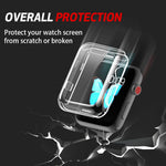 Smiling Apple Watch 3 Case Buit in TPU Screen Protector All-Around Protective Case High Definition Clear Ultra-Thin Cover for Apple Watch 38 mm Series 3 and Series 2(2 Pack) (38mm Clear)