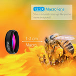 iPhone Camera Lens 0.45X Super Wide Angle Lens & 12.5X Macro Lens 2 in 1 Professional HD Cell Phone Camera Lens Kit for iPhone X 8 7 6S 6S Plus 6 5S Samsung Android Smartphones