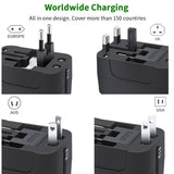 NEWVANGA International Universal All in One Worldwide Travel Adapter Wall Charger AC Power Plug Adapter with Dual USB Charging Ports for USA EU UK AUS European Cell Phone Laptop