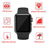 KINPEI for Apple Watch Series 3/2/1 Screen Protector 42mm [2Pack][3D Tempered Glass Full Coverage][Scratch Resistant][Waterproof] Tempered Glass Film for Apple iWatch (42mm)