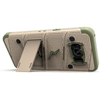 Zizo Bolt Series Compatible with Samsung Galaxy S8 Case Military Grade Drop Tested with Tempered Glass Screen Protector, Holster Desert TAN CAMO Green